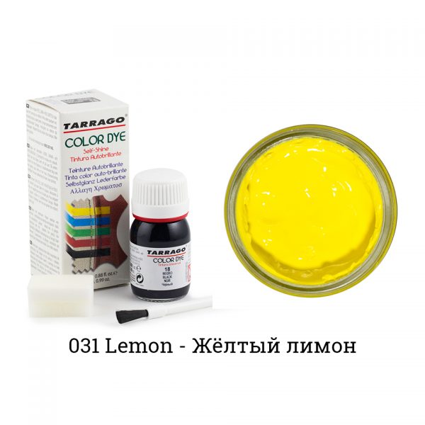 Укрывная краска Tarrago COLOR DYE, водно-восковая, 25мл. (lemon)