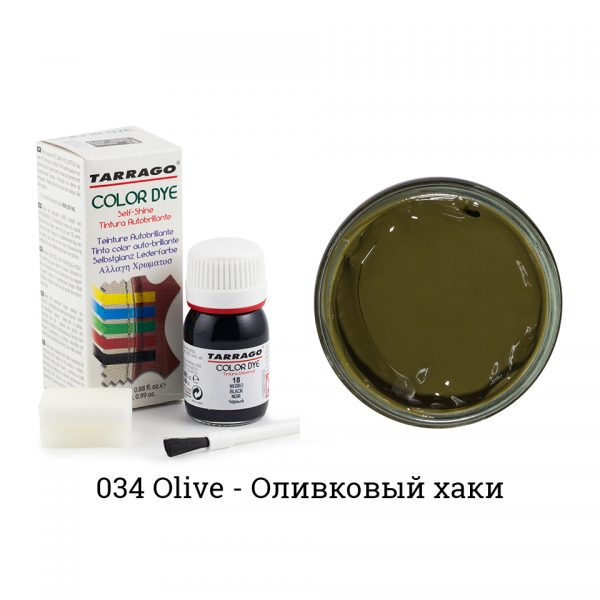 Укрывная краска Tarrago COLOR DYE, водно-восковая, 25мл. (olive)