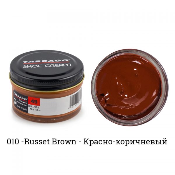 Крем Tarrago SHOE Cream 50мл. (russet brown)