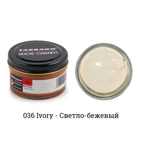Крем Tarrago SHOE Cream 50мл. (ivory)