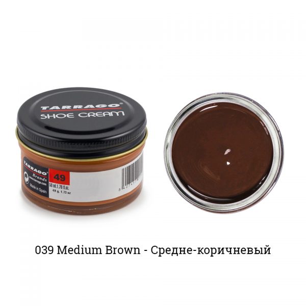 Крем Tarrago SHOE Cream 50мл. (средне-коричневый)