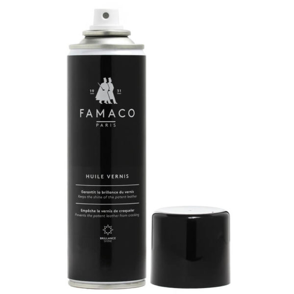 Спрей-полироль для лакированной кожи, FAMACO, черный, 250 мл