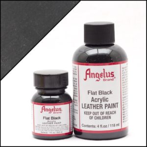 Бледно-черная краска для кроссовок Angelus 1 oz, укрывная – Flat Black 101