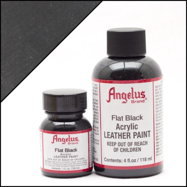 Бледно-черная краска для кроссовок Angelus 4 oz, укрывная – Flat Black 101