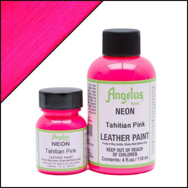 Кислотно-розовая краска для кроссовок Angelus Neon 4 oz – Tahitian Pink 121