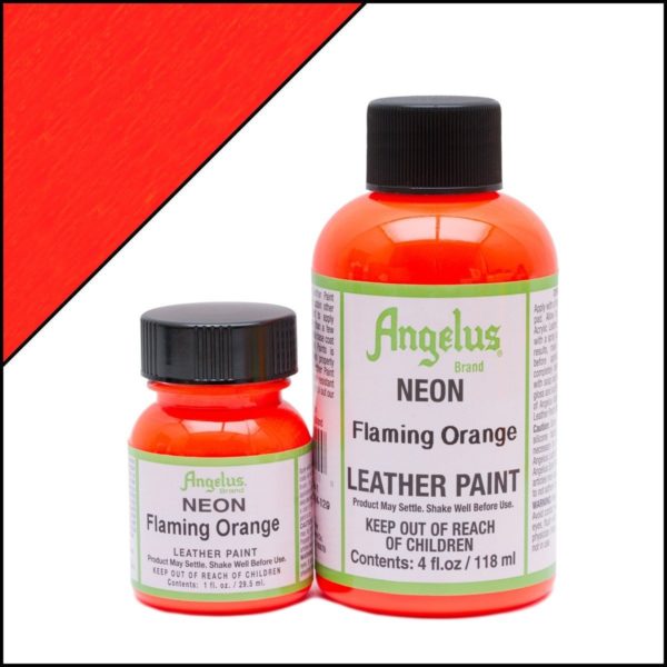 Кислотно-оранжевая краска для кроссовок Angelus Neon 1 oz – Flaming Orange 129