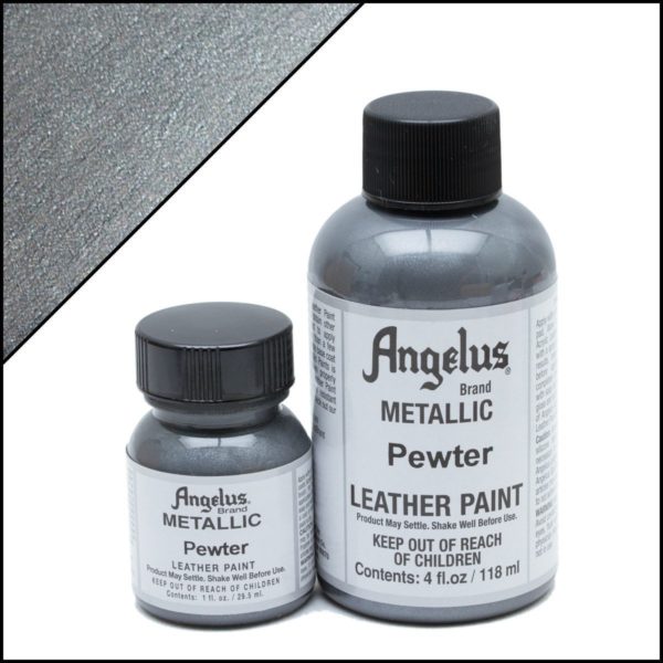 Серебряная краска для кроссовок Angelus Metallic 4 oz – Pewter 143