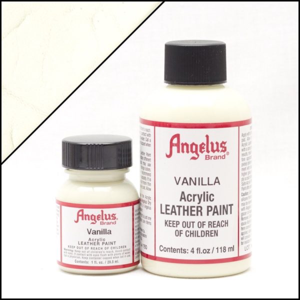 Белая краска для кроссовок Angelus 4 oz с ванильным оттенком, укрывная – Vanilla 160