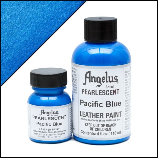 Синяя краска для кроссовок Angelus Pearlescent 4 oz (118 мл) – Pacific Blue 452