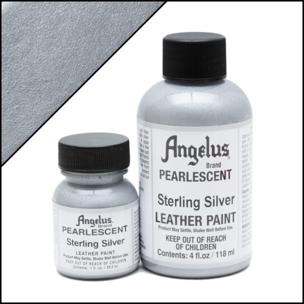 Серебряная краска для кроссовок Angelus Pearlescent 4 oz (118 мл) – Sterling Silver 454
