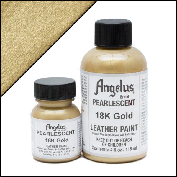 Золотая краска для кроссовок Angelus Pearlescent 4 oz (118 мл) – 18K Gold 455