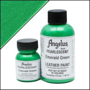 Зеленая краска для кроссовок Angelus Pearlescent 1 oz (29 мл) – Emerald Green 457