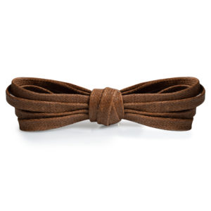 Плоские вощеные шнурки 100 см – Рыже-коричневые