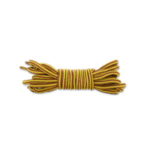 Круглые двухцветные шнурки 150см – ярко-желтые