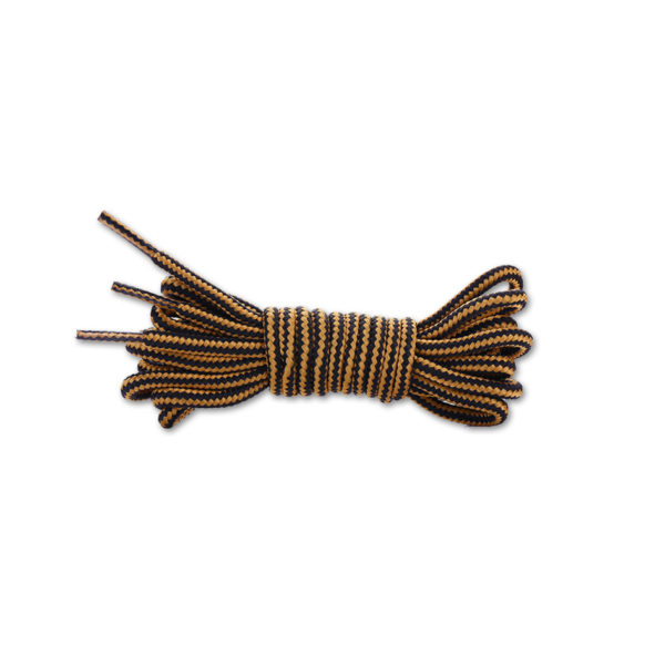 Круглые двухцветные шнурки 120см – Темно-коричневые