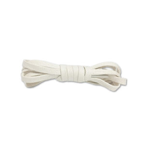 Плоские вощеные шнурки 90см – Белые