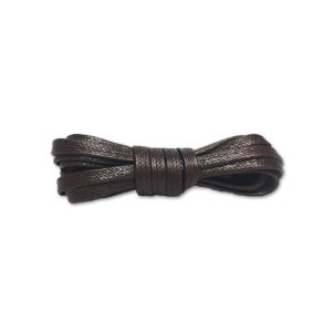 Плоские вощеные шнурки 100 см – Темно коричневые