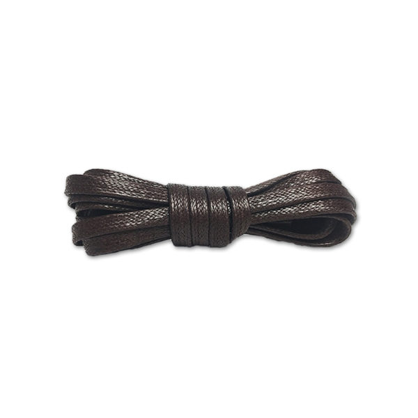 Плоские вощеные шнурки 90см – Темно коричневые