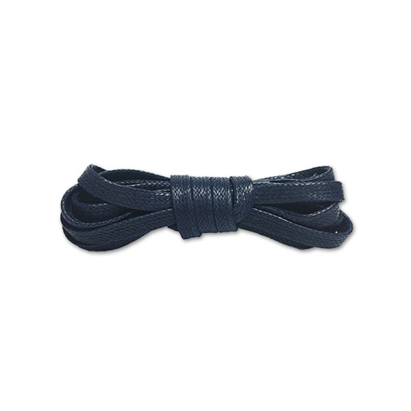 Плоские вощеные шнурки 100 см – Темно синие