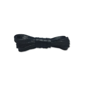 Плоские вощеные шнурки 100 см – Черные
