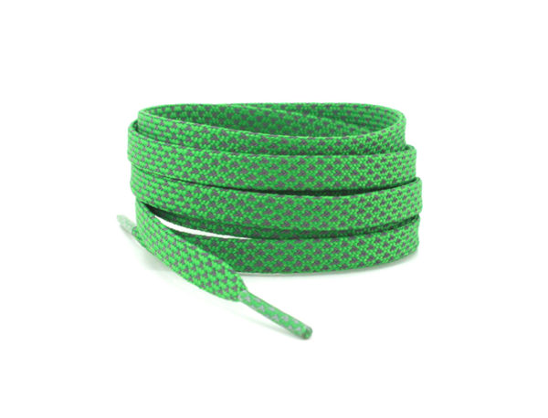 Светоотражающие шнурки плоские 120см – Зеленые
