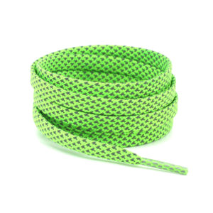 Светоотражающие шнурки плоские 120см – Кислотно зеленые