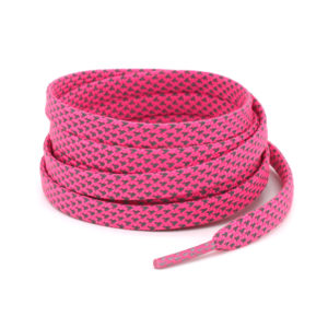 Светоотражающие шнурки плоские 120см – Розовые