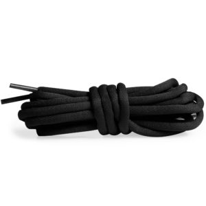 Круглые гладкие шнурки 120см – Черный