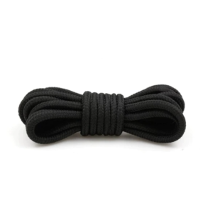 Круглые плетеные шнурки 150см – Черный