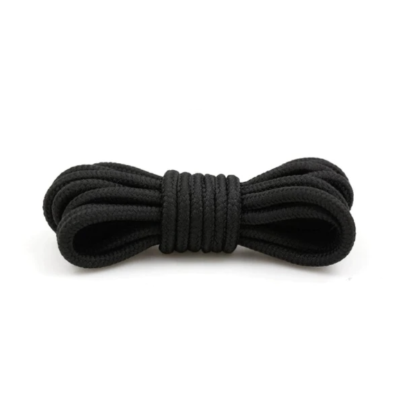 Круглые плетеные шнурки 120см – Черный