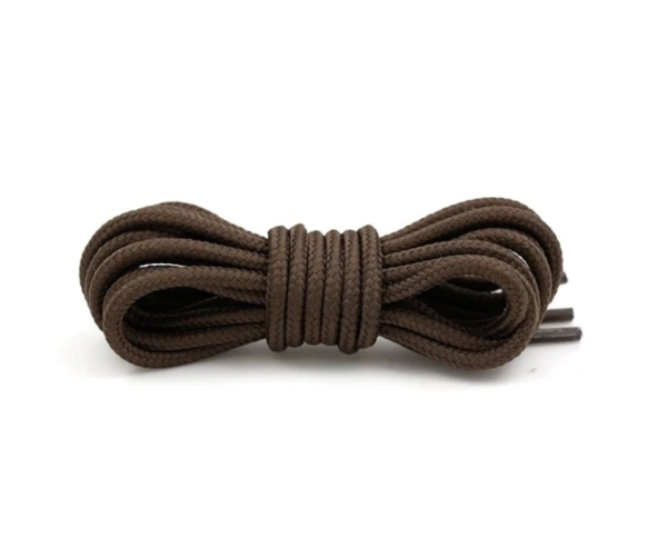 Круглые плетеные шнурки 150см – Коричневый