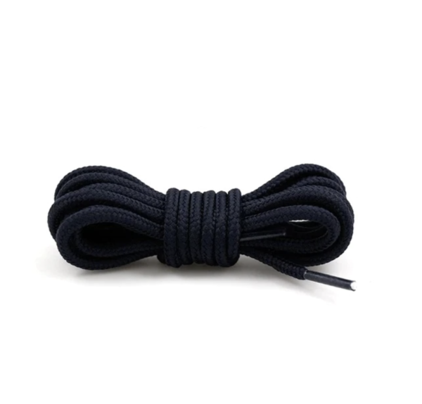 Круглые плетеные шнурки 120см – Темно-синий
