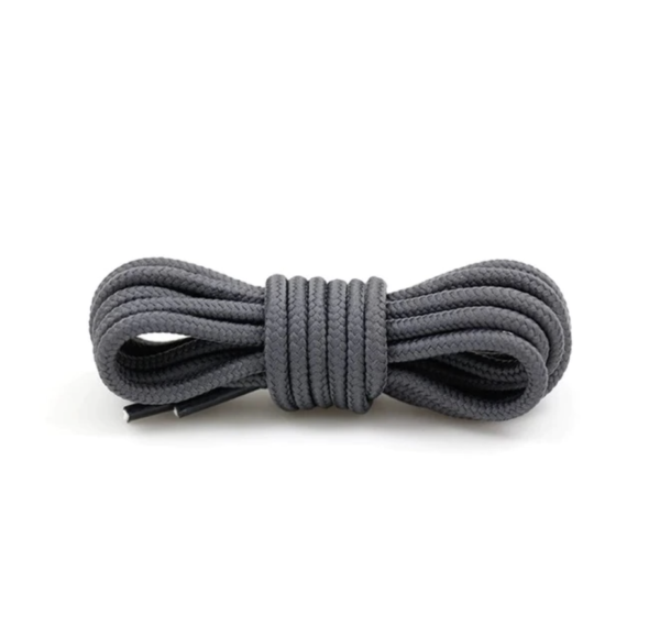 Круглые плетеные шнурки 120см – Серый