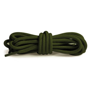 Круглые плетеные шнурки 150см – Зеленый хаки