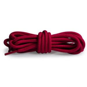 Круглые плетеные шнурки 120см – Вишнево-красный